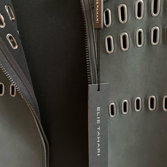 Elie Tahari Lamb Leather Jacket - Picture 3 of 5